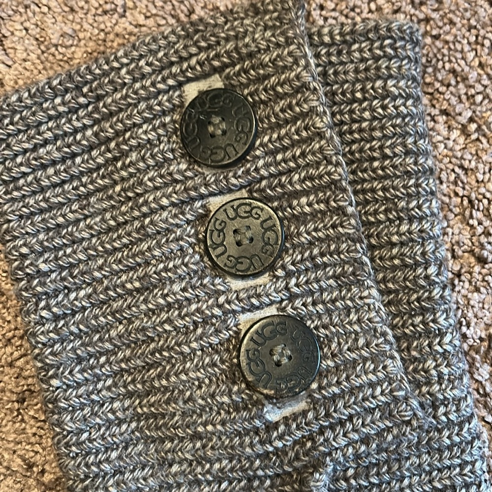 UGG Australia classic Cardi woven knit gray boots - Picture 7 of 10